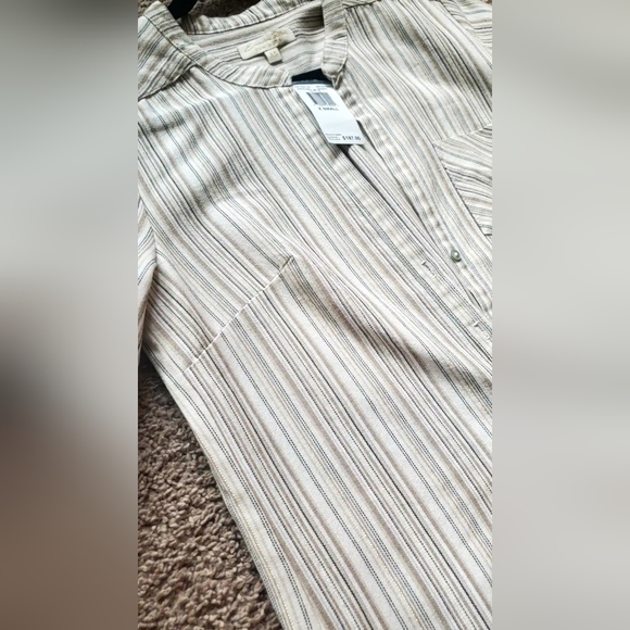 Tracy Stripe Coverup Linen Kaftan NWT - Picture 5 of 7